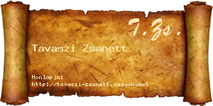 Tavaszi Zsanett névjegykártya